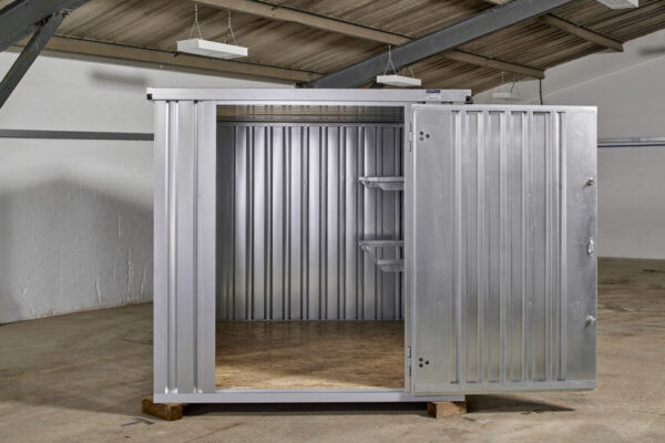 3M X 2.1M Flat Pack Storage Container – Galvanised - Image 6